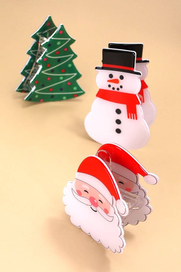 SANTA HAIR CLAW CLIP