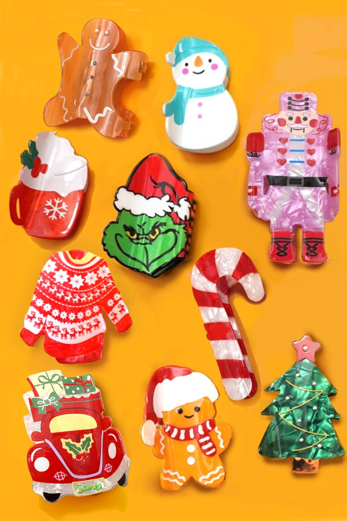 Grinch HAIR CLAW CLIPS