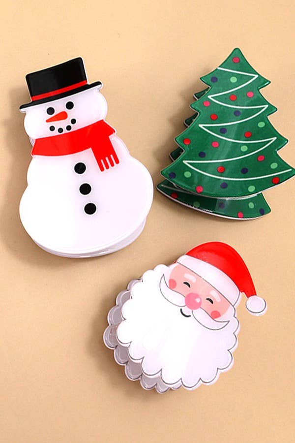 Snowman Claw Clip