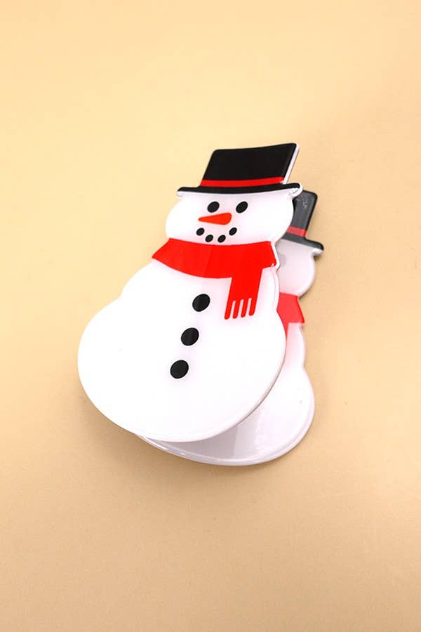 Snowman Claw Clip