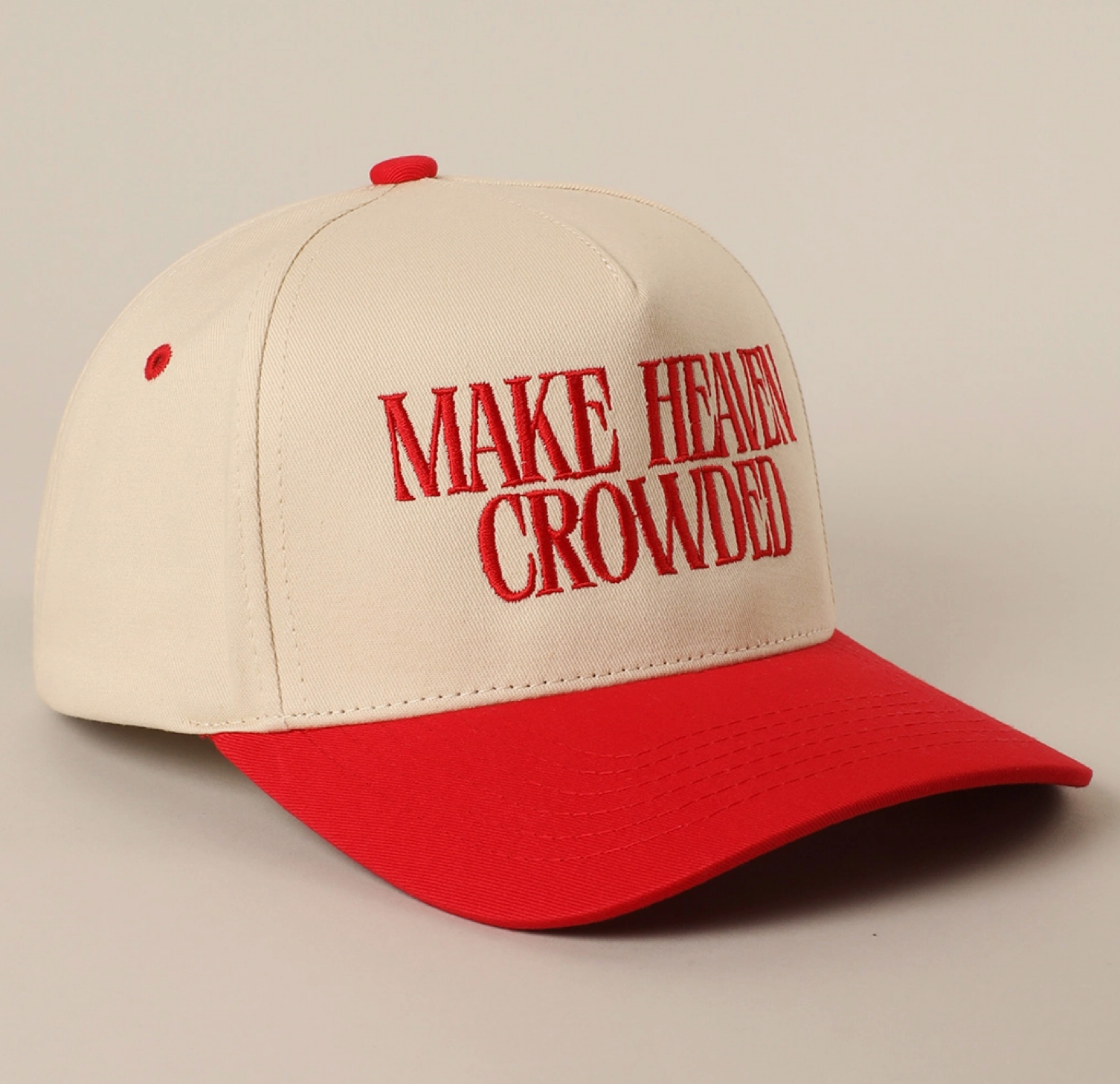 Make Heaven Crowded Embroidery Baseball Cap